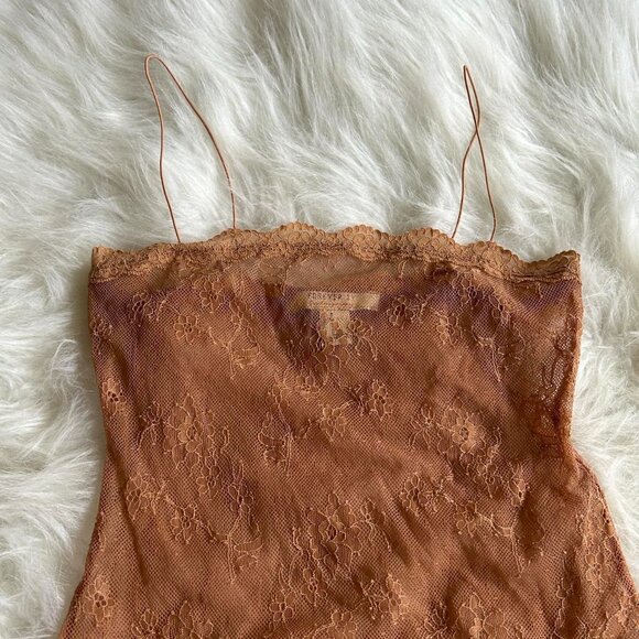 Terra Cotta Lace Bodysuit - Picture 2 of 3